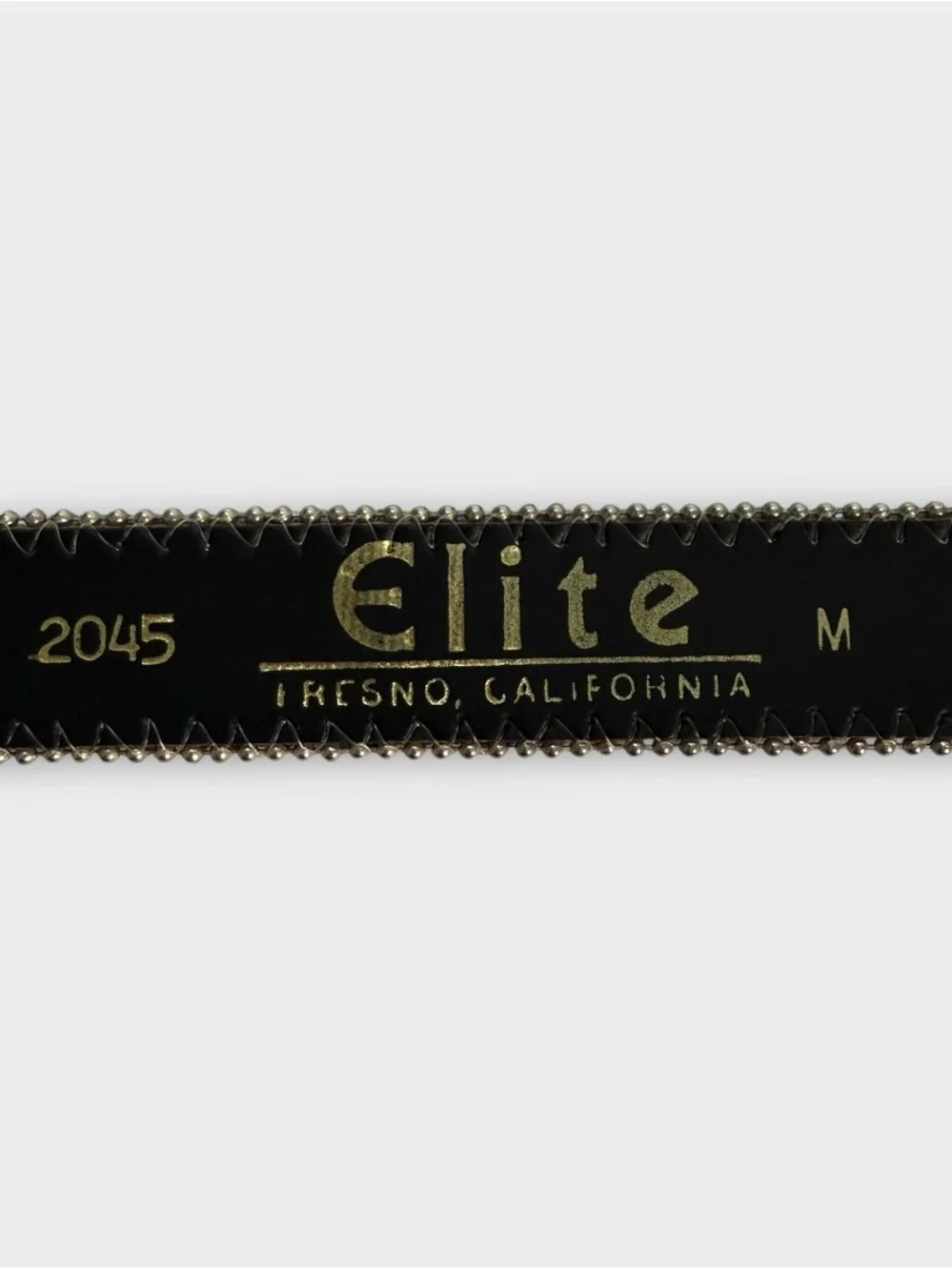 Vintage Elite Fresno CA Woven Tapestry Belt M Southwestern Boho Silver Buckle